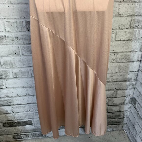 Vintage Y2K 90s Satin Sheer Lace Long Maxi Lingerie Slip Dress Nightgown - Picture 9 of 16